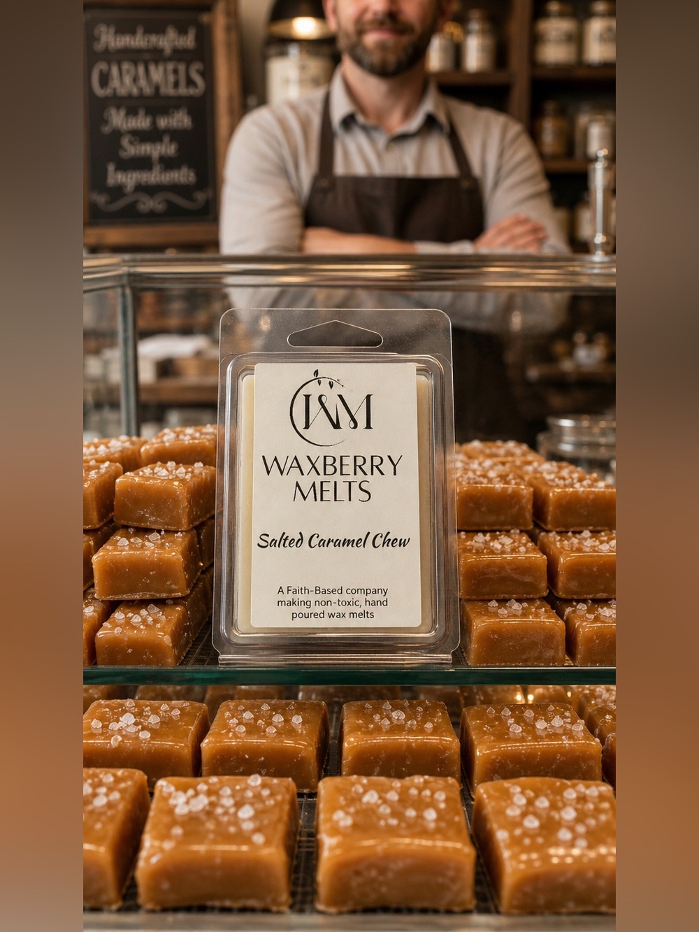 Hand Crafted Salted Caramel Chew Scented Wax Melts